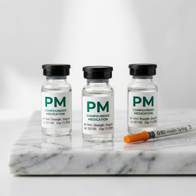 Phlex Meds compounded medication vials